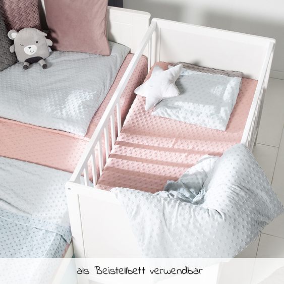Roba Beistellbett und Kinderbett Hamburg inkl. Matratze 60 x 120 cm - Weiß