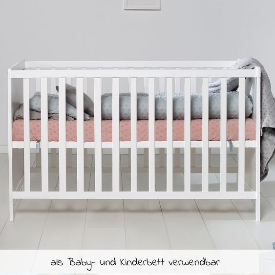 Roba Beistellbett und Kinderbett Hamburg inkl. Matratze 60 x 120 cm - Weiß