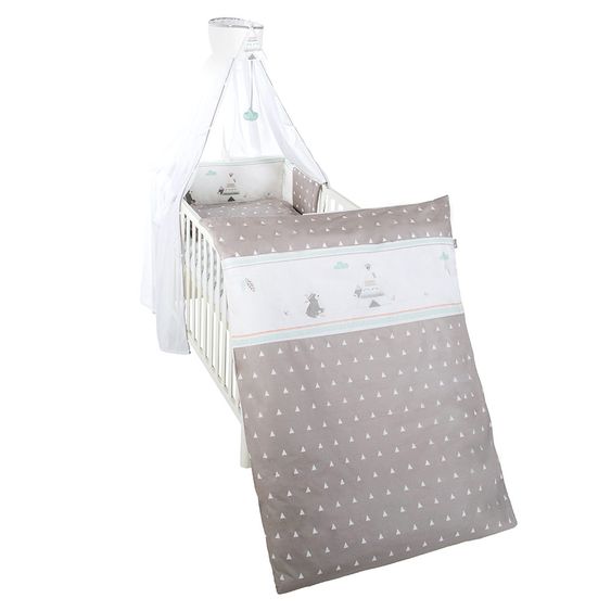 Roba Bettwäsche-Set - Indibär - Grau