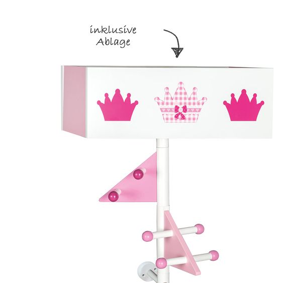 Roba Kindergarderobe - Krone - Rosa
