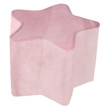 Kinderhocker in Sternform gepolster, mit Samtstoff bezogen - Lil Sofa - Rosa Mauve