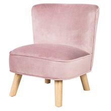 Kindersessel gepolster, mit Samtstoff bezogen - Lil Sofa - Rosa Mauve