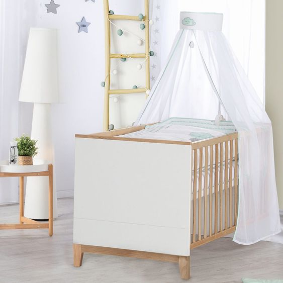 Roba Children's room Carina with 3-door wardrobe, bed, wide changing unit - White