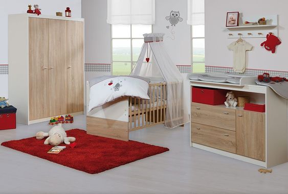 Roba Children's room Gabriella with 3-door wardrobe, bed, wide changing unit