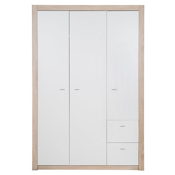 Roba Kinderzimmer Leni 2 mit 3-türigem Schrank, Bett, Wickelkommode, Seitenregal und Standregal