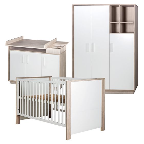 Roba Kinderzimmer Olaf 14-tlg. mit 3-türigem Schrank inkl. Textilkollektion Indibär