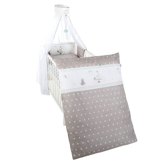 Roba Kinderzimmer Olaf 14-tlg. mit 3-türigem Schrank inkl. Textilkollektion Indibär