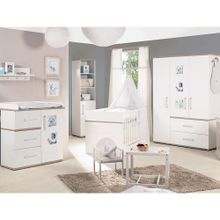 Children's room Pia with 3-door wardrobe, bed, wide changing unit