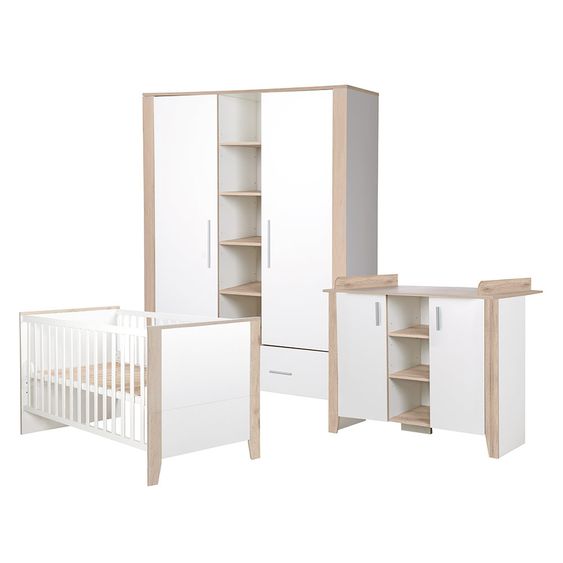 Roba Children's room Sam with 2-door wardrobe, bed, baby changing unit