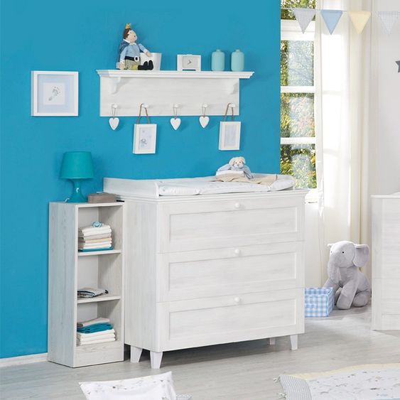 Roba Kinderzimmer Sarah mit 3-türigem Schrank, Bett, Wickelkommode