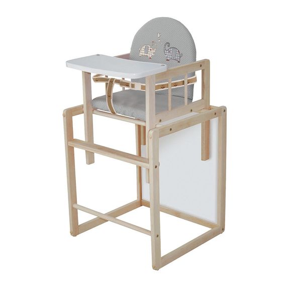 Roba Combi high chair nature with wooden dining board - Jumbotwins