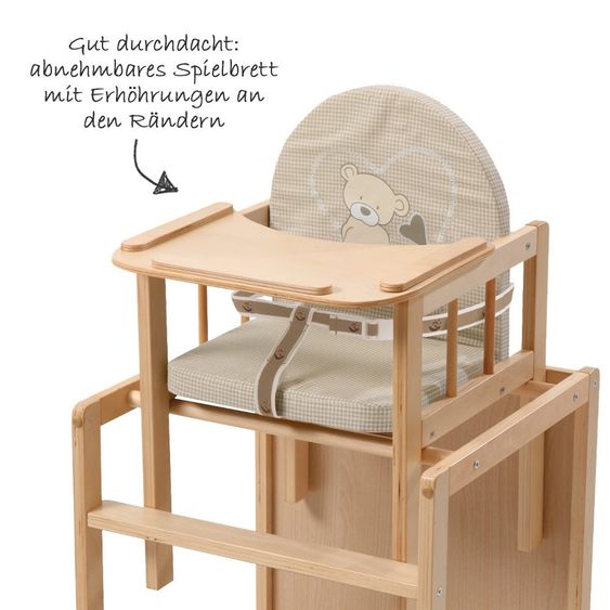 Roba Seggiolone combinato Nature con mangiatoia in legno - Liebhabär