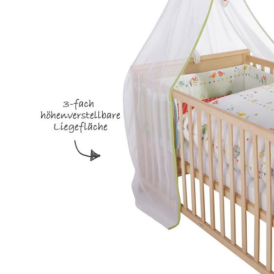 Roba Komplett-Bett Lukas Natur 70 x 140 cm - Waldhochzeit