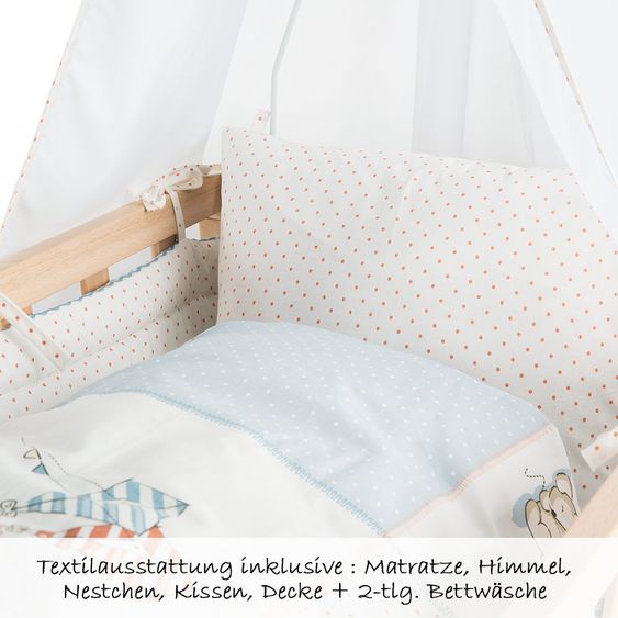 Roba Komplett-Wiege Bio-Buche Natur - Vintage Bär