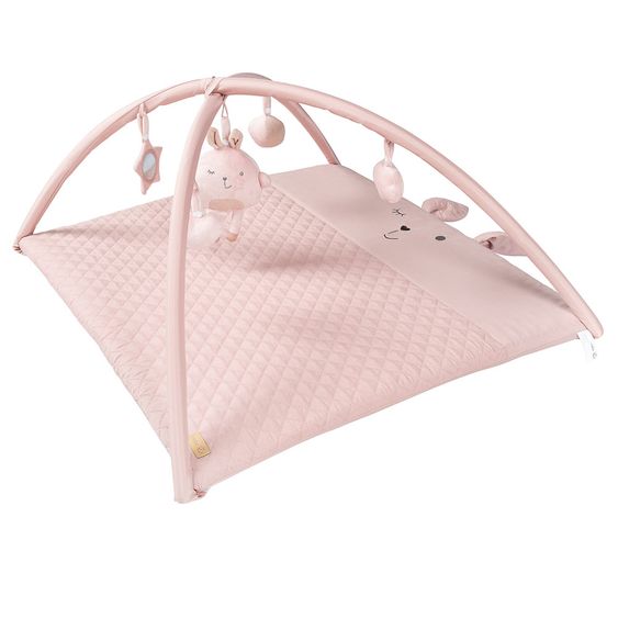 Roba Krabbeldecke / Wickelauflage mit Spielbogen - 75 x 85 cm - Roba Style Lily - Rosa Mauve