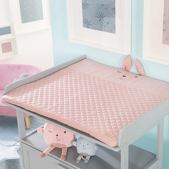 Roba Krabbeldecke / Wickelauflage mit Spielbogen - 75 x 85 cm - Roba Style Lily - Rosa Mauve