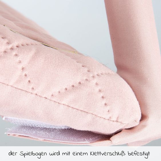 Roba Krabbeldecke / Wickelauflage mit Spielbogen - 75 x 85 cm - Roba Style Lily - Rosa Mauve
