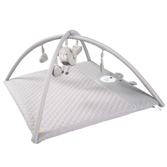 Roba Krabbeldecke / Wickelauflage mit Spielbogen - 75 x 85 cm - Roba Style Sammy - Silbergrau