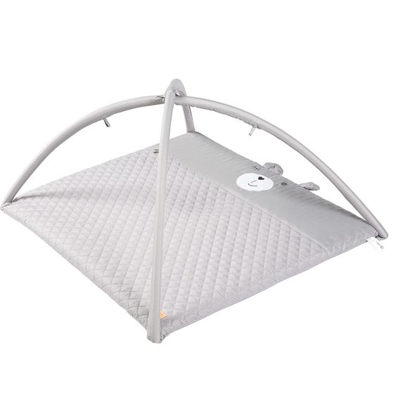 Roba Krabbeldecke / Wickelauflage mit Spielbogen - 75 x 85 cm - Roba Style Sammy - Silbergrau