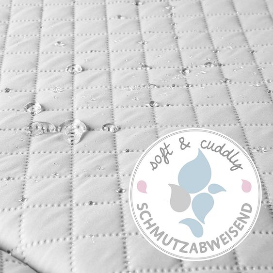 Roba Krabbeldecke / Wickelauflage mit Spielbogen - 75 x 85 cm - Roba Style Sammy - Silbergrau