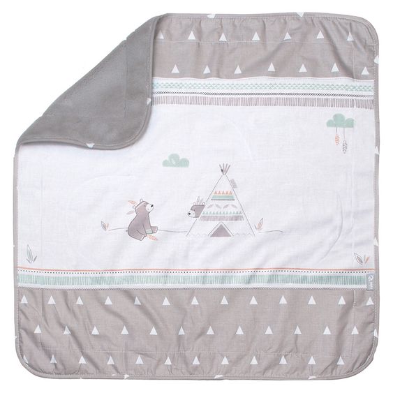 Roba Kuscheldecke 80 x 80 cm - Indibär - Grau