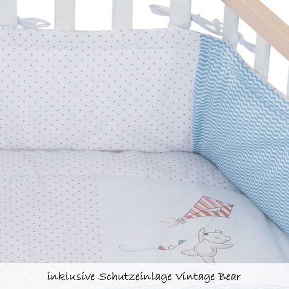 Roba Laufgitter 6-eckig Cosiplay Bio-Buche Bicolor inkl. Einlage - Vintage Bär