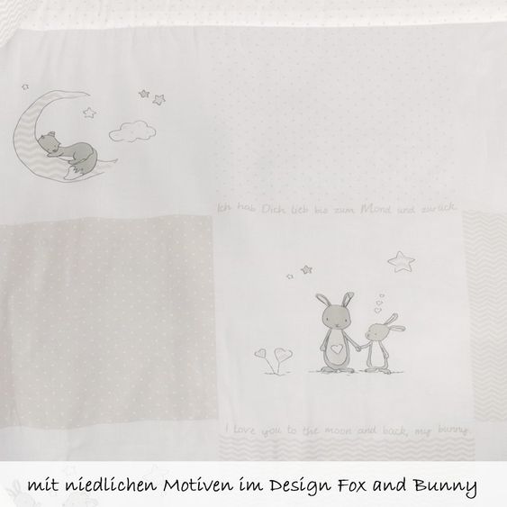 Roba Laufgitter 6-eckig Weiß inkl. Einlage 120 x 120 cm - Fox & Bunny
