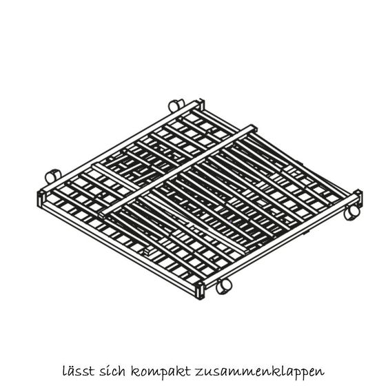 Roba Laufgitter klappbar Natur inkl. Einlage 100 x 100 cm - Jumbotwins