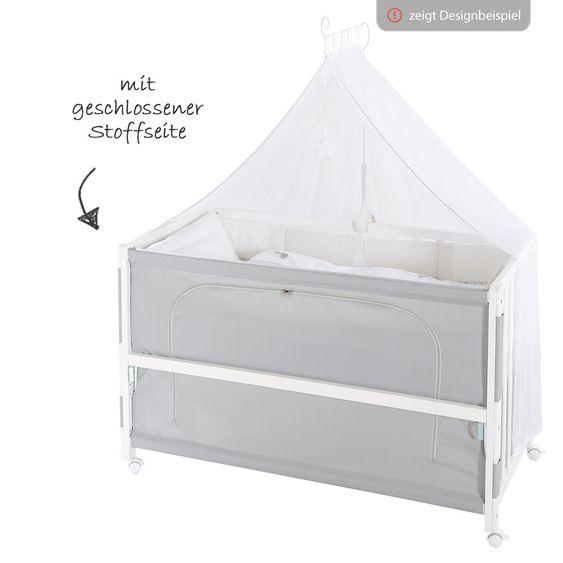 Roba Letto per cameretta bianco con accessori - Piccole stelle - Grigio