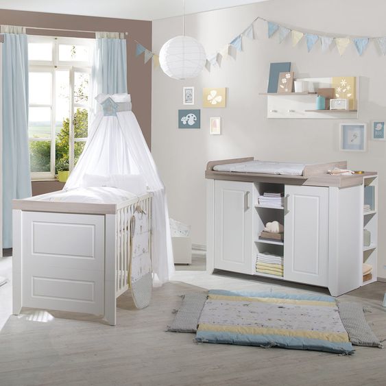 Roba Sparset Kinderzimmer Felicia mit Bett und Wickelkommode