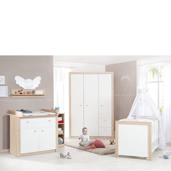 Roba Sparset Kinderzimmer Leni 2 mit Bett und Wickelkommode