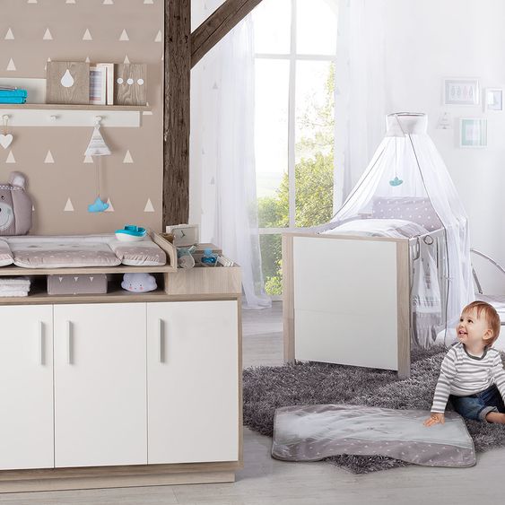 Roba Sparset Kinderzimmer Olaf mit Bett und Wickelkommode