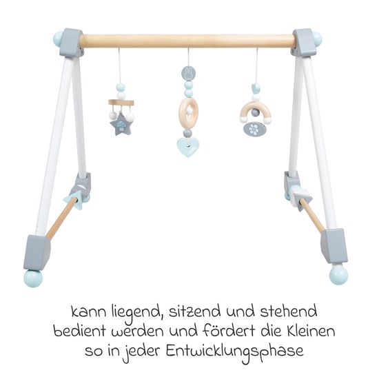 Roba Spieltrapez aus Holz mit verschiedenem Spielzeug - Miffy - farbig lackiert