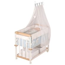 Stubenbett 4 in 1 Babysitter Bio-Buche Bicolor inkl. Zubehör - Vintage Bär