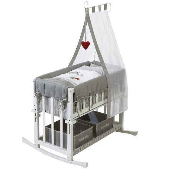 Roba Cot 4 in 1 Babysitter White incl. Accessories - Adam & Owl