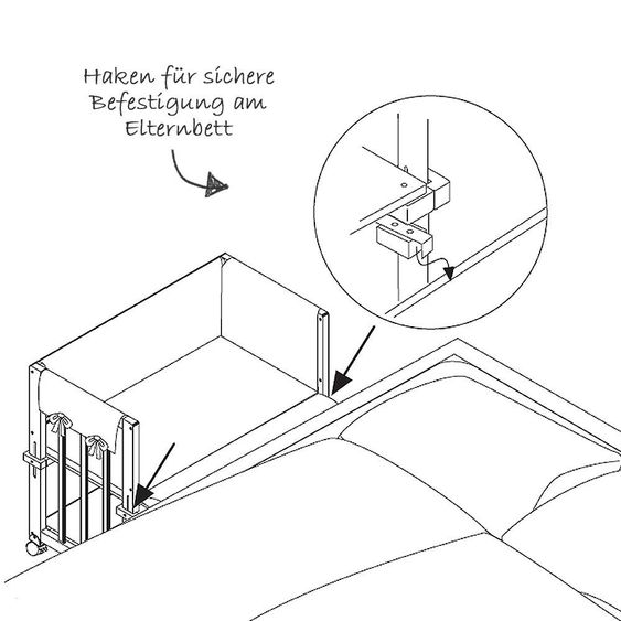 Roba Stubenbett 4 in 1 Babysitter Weiß inkl. Zubehör - Adam & Eule