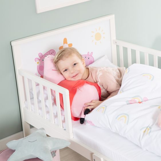 Roba Toddler themed complete bed incl. slatted frame and bed linen 70 x 140 cm - Peppa Pig - White