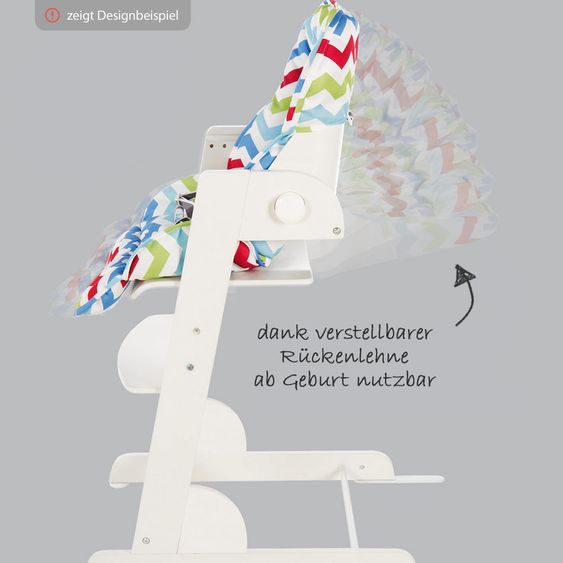 Roba Treppen-Hochstuhl Chill-Up inkl. Auflage - Little Stars - Grau