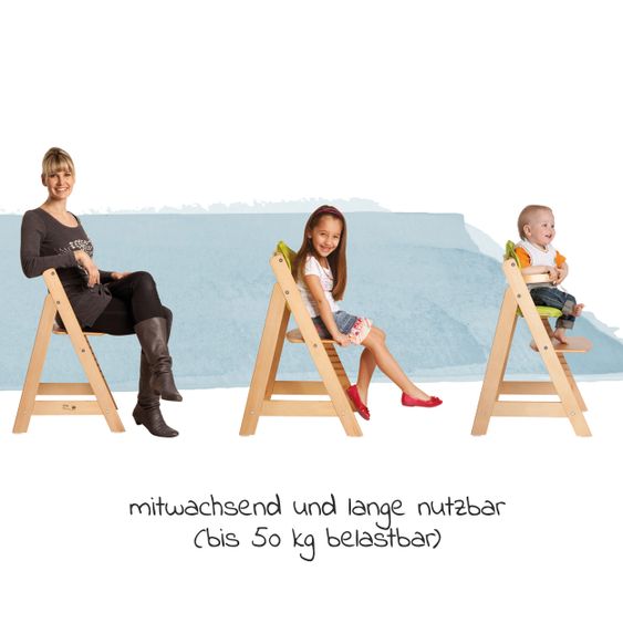 Roba Treppen-Hochstuhl Sit Up Click mit Essbrett - Natur