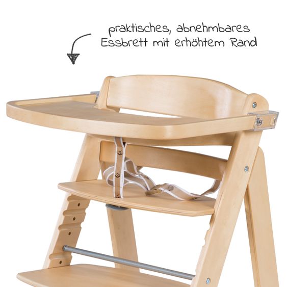 Roba Treppen-Hochstuhl Sit Up Click mit Essbrett - Natur