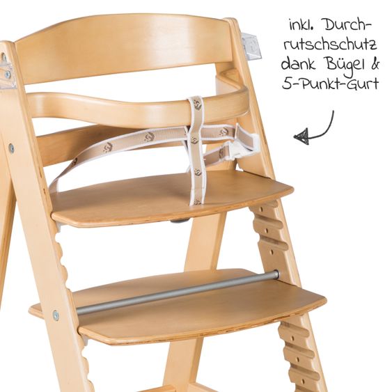 Roba Treppen-Hochstuhl Sit Up Click mit Essbrett - Natur