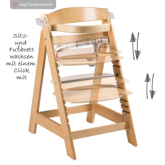 Roba Treppen-Hochstuhl Sit Up Click mit Essbrett - Taupe
