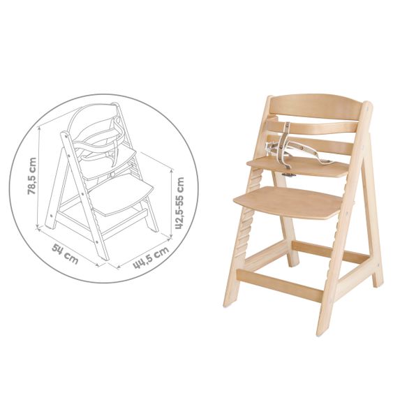 Roba Sit Up III stair high chair - Nature