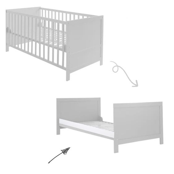 Roba Universal conversion sides for Lilo crib - white