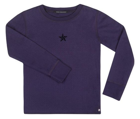 Rock Star Baby Langarmshirt Guitar Stead Head - Grau Blau - Gr. M