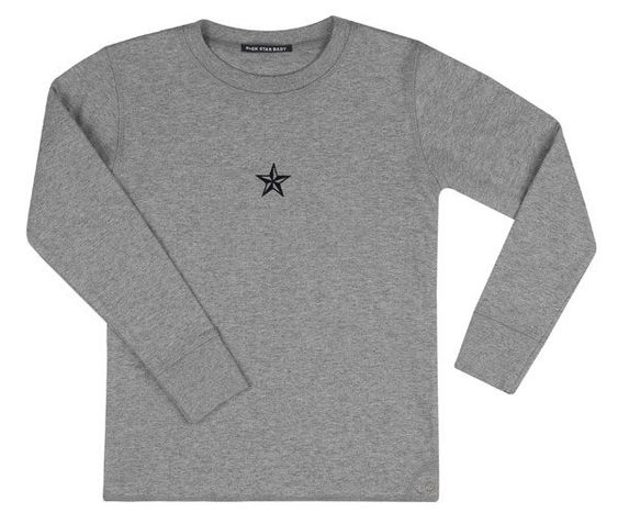 Rock Star Baby Langarmshirt Guitar Stead Head - Grau - Gr. M