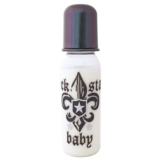 Rock Star Baby PA-Flasche RSB 250 ml - Silikon Gr. 1 - Fleur de Lis Dark