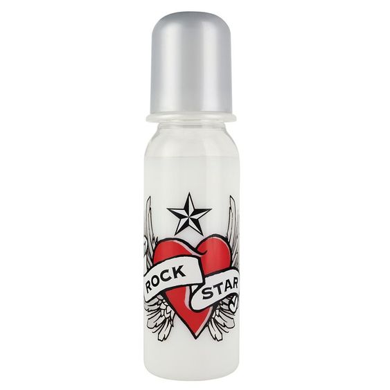 Rock Star Baby PA-Flasche RSB 250 ml - Silikon Gr. 1 - Heart & Wings