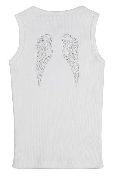 Rock Star Baby Rippshirt Rock Star Wings - Weiß - Gr. XS