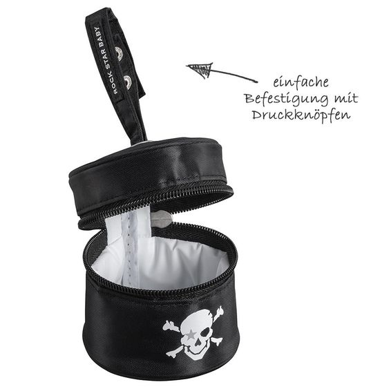 Rock Star Baby Schnullertasche RSB - Pirat Schwarz